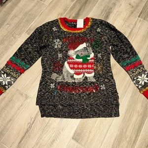 Christmas Ugly Cat Sweater